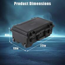 Estuche Rígido Impermeable Todo Clima 1.5 m con Espuma Personalizable Superficie Antideslizante Tiras Reflectantes para Escaleras Bordillos Vehículos - Negro - Ver 3