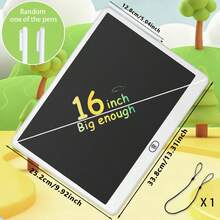 RSP 16 Inch/13 Inch/11 Inch Large Size LCD Drawing Tablet, Erasable Writing Board, Electronic Writing Pad, Color Doodle Board, Kids Educational Chalkboard, Family/Office Message Board – A Writing Tool For Youngsters, The Perfect Birthday, Halloween And Christmas Gifts For Girls And Boys Toys - Multicolor - View 16