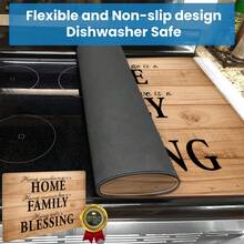 Home Family Blessing Stove Top Rubber Cover For Electric Stove, 28x20.5" Protective Pad, Induction Cooker Glass Ceramic Cooktop Protector, Heat Resistant Anti-Scratch Non-Slip Stovetop Cover, Coffee Mat, Kitchen Extra Counter Space - 家 - 查看 7