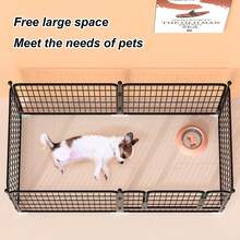 Freestanding Black Metal Dog Playpen - Sturdy Iron Indoor Enclosure for Small to Medium Breeds, Easy Assembly, 120x60x60cm - Ideal for Corgis, Teddy & Similar Dogs - Negro - Ver 3