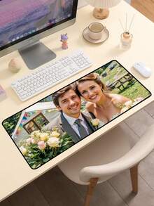 1 Personalized Mouse Pad, Custom Mouse Pad With Photos, Create Your Own Custom Mouse Pad, Office Supplies And Computer Desk Accessories, Gaming Mouse Pad Desk Decoration, Custom Photo Mouse Pad, Print Portraits - Multicolor - View 3