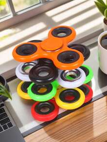 1 件 ABS 创意抗压力 EDC 三重杆，带 608 个轴承，静音金属手指旋转陀螺玩具，适合青少年