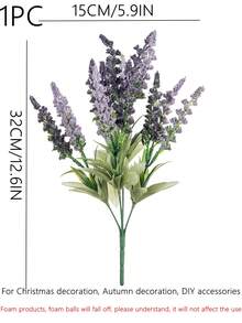1/80 piezas Flores de lavanda de espuma artificiales de 32 cm, adecuadas para decoración del hogar, decoración de bodas, decoración de Ramadán, decoración de Acción de Gracias, decoración de primavera, decoración de habitaciones, cocina, comedor, dormitorio, baño, decoración de fiestas, decoración de Año Nuevo, ramos de novia, materiales para coronas DIY, decoración escolar, jardín exterior - Morado - Ver 2