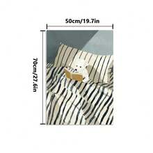 1pc Cute Dog Reading Unframed Canvas Poster, Cozy Dog In Bed Illustration With Striped Blanket, Whimsical Wall Decor For Room Decor, Home Decor, Bedroom Decor, Living Room Decor, Wall Decor, Playful Book Lover Art Print For Room Decoration Aesthetic - Multicolor - View 10