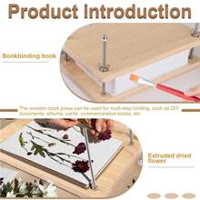Wooden Book Press Durable Flat Paper Press Machine For Home Bookbinding Press - Apricot - View 4