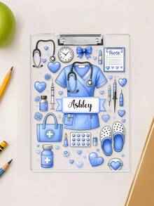 Custom Nurse Scrubs Clipboard-13styles. Personalized Nurse Gift, Nurse Appreciation Week Gift, CNA Gifts, Medical Assistant Clipboard, Medical Gift Ideas - Multicolor - View 18