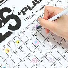 1 套（1 个日历 + 4 个贴纸 + 1 卷双面胶带）2026 年 1 月至 2026 年 12 月，12 个月周期日历和个人计划用品 - （29.21 英寸 * 20.66 英寸纸质日历） - 彩色 - 查看 6