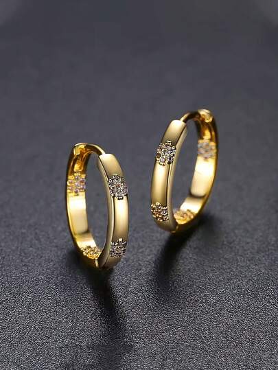 YUNCHUN 1 par de pendientes geométricos de acero inoxidable, color dorado, elegantes y sutiles para mujeres, adecuados para bodas, fiestas y uso diario