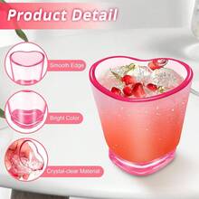 6/12Pcs Heart Shaped Shot Glasses Set 1.5 Oz Clear Cute Mini Shot Glasses Tequila Heart Cup For Tequila Vodka Party Valentine's Day Christmas Back To School  Valentine's Day Wine Glass - 彩色 - 查看 2