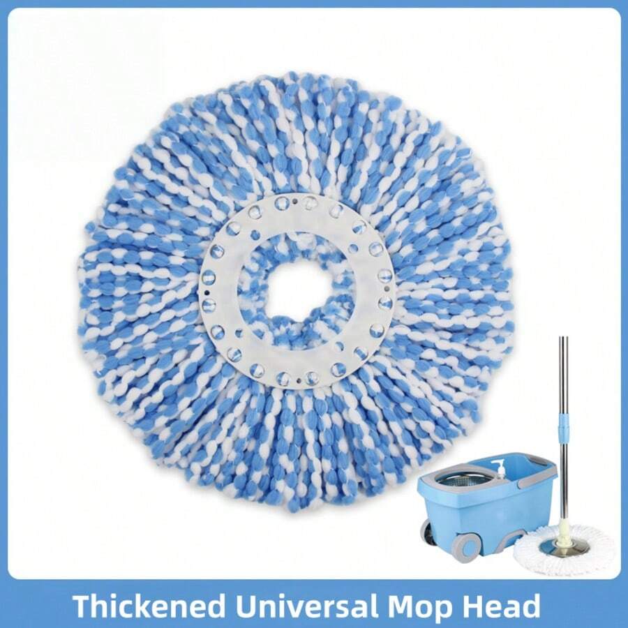 16cm/6.30in Universal Household Hands-Free Thick Rotatable Mop Head Replacement Accessory - Multicolor - View 1