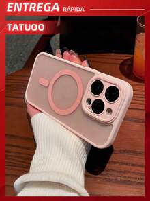 Magnetic Wireless Charging Protective Case, Frosted Translucent Shell, Shockproof Protective Case, Compatible With Apple 16 Pro Max/15/14/13/12/11 - 羅莎 - 查看 5