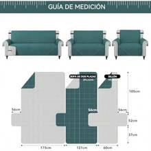Fundas para Sillones 3 Piezas,Cubre Salas Impermeables Antiararañazos Antideslizantes Lavables para Sofá,Tejido súper Suave y elástico con Hebilla Ajustable,Funda para sofá para Mascotas(Azul Eléctrico) - Multicolor - Ver 3