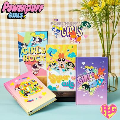 THE POWERPUFF GIRLS PPG Cute Notebook, Adorable Flying Female Cartoon "Powerpuff Girls" Handbook, Colorful Cartoon Design Inside Pages, Suitable For Teenagers As Creative Notepad. Its Cute Design And Practicality Make It A Thoughtful Gift For Friends, Family Or PPG Fans, Also Can Be Used As Birthday Decoration Gift Or Back To School Season Gift. [Official Authorization]