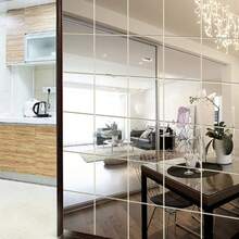 8pcs Acrylic Mirror Wall Stickers, 3D Square Self-Adhesive Decorative Mirrors, No Drilling Required, Easy Installation, Modern Wall Decor For Home Gym, Hallway, Living Room - Multicolor - View 5