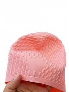 1pc Silicone Swimming Cap, Comfortable Bathing Cap, Suitable For Curly, Short, Medium Long Hair, Unisex, Keeps Hairstyle Intact - Multicolor - View 9