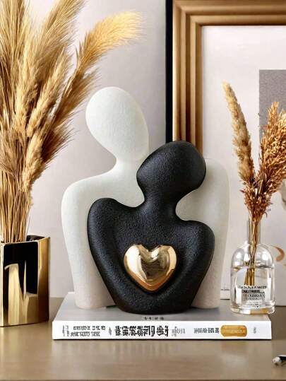 Creative Couple Embracing Figurine, Small Decor Piece Suitable For Modern Home Decor, Such As Living Room, Desk, Bedside Table. Desktop Ornament, Central Decorative Item, Carefully Selected Small Gift, Anniversary Gift For Mom, Birthday Gift For Girlfriend, Valentine's Day Gift, Home Decor Room Accessory