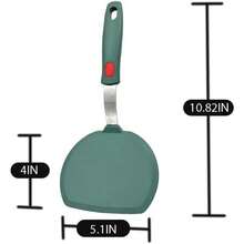 Tenta Kitchen - Espátula de silicona para panqueques para cocinar y hornear espátulas de huevo de goma resistentes al calor de 800 °F espátula redonda verde - Esptularedondaverde - Ver 6