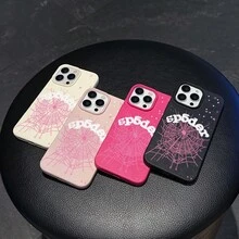 This Is A Single-Pack Of Spider Web Pattern Phone Cases, Featuring A Simple And Stylish Design. It Is Compatible With IPhone 11/12/13/14/15/17/Air/Pro/Plus/Pro Max And Is Suitable As A Gift For Friends Or For Special Occasions Such As Valentine's Day. - 玫紅色 - 查看 2