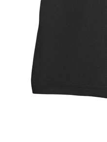 Sexy Fashion Versatile Round Neck Waist Ruched Bodycon Mini Dress, Spring/Summer New Arrival - Black - View 8