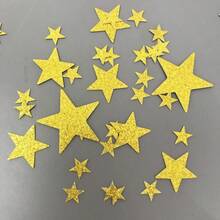 Assorted Gold Glitter Paper Stars, Confetti For Party, Wedding Decoration, Craft Supplies - Multicolor - View 4