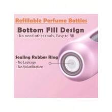 1Pcs,5ml Perfume Bottle With Bottom Filling, Self-Pump Type, , Refillable Spray Bottle, Portable Cosmetic Bottle - 黑色 - 查看 7