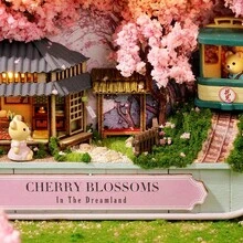 Kit de lata de flores de cerezo en miniatura, modelo de casa de rompecabezas 3D, juguete de bloques de construcción hechos a mano DIY, manualidades, decoración del hogar, regalo de cumpleaños y Navidad - Multicolor - Ver 5