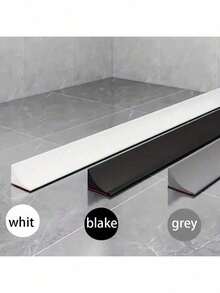 2m Bathroom Sealing Strip - Waterproof Silicone Shower Tray Drain Blocker And Bathtub/Sink Edge Sealer, Suitable For Damp Room Thresholds And Floors, Self-Adhesive, Easy Maintenance
