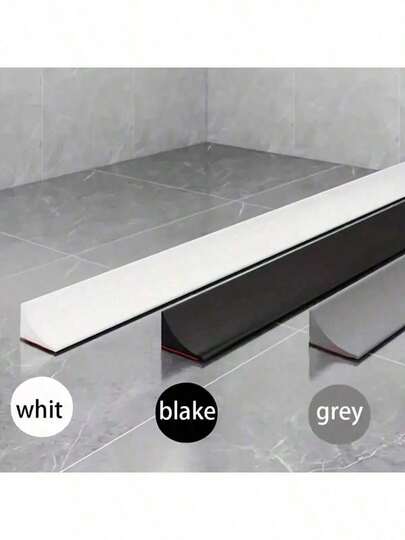 2m Bathroom Sealing Strip - Waterproof Silicone Shower Tray Drain Blocker And Bathtub/Sink Edge Sealer, Suitable For Damp Room Thresholds And Floors, Self-Adhesive, Easy Maintenance