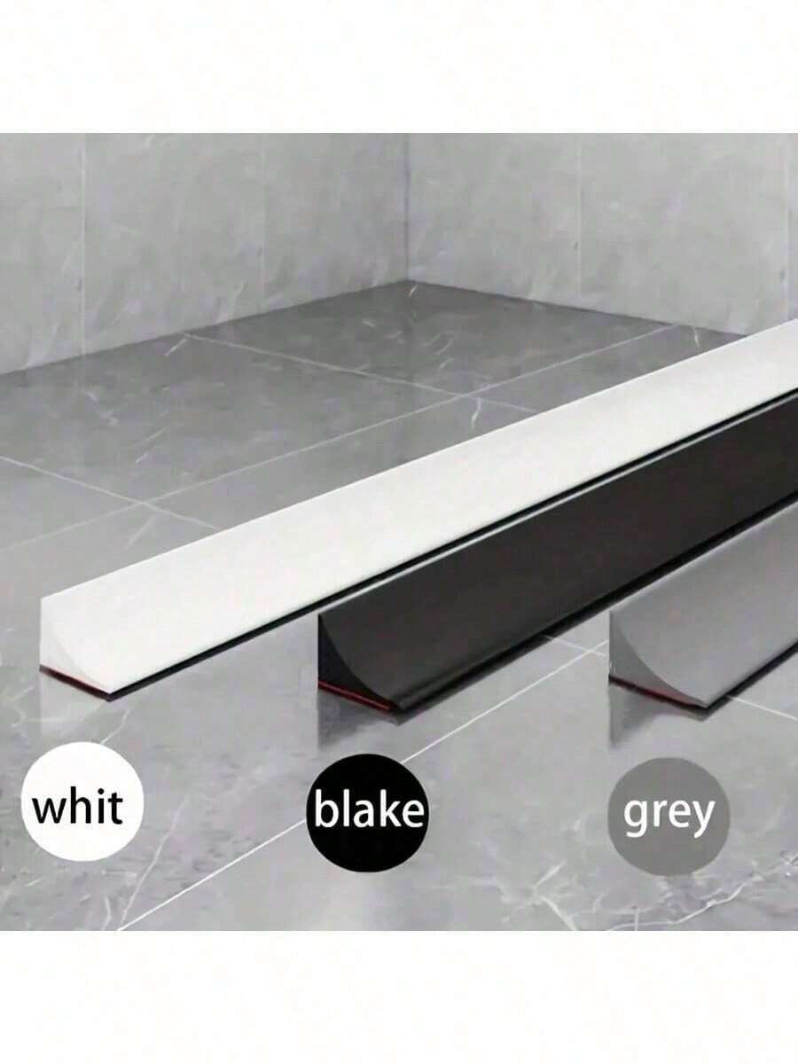 2m Bathroom Sealing Strip - Waterproof Silicone Shower Tray Drain Blocker And Bathtub/Sink Edge Sealer, Suitable For Damp Room Thresholds And Floors, Self-Adhesive, Easy Maintenance