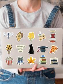 50pcs Exquisite Stickers, Winner Girl Stickers, Handmade Materials, Vinyl Stickers - Multicolor - View 8