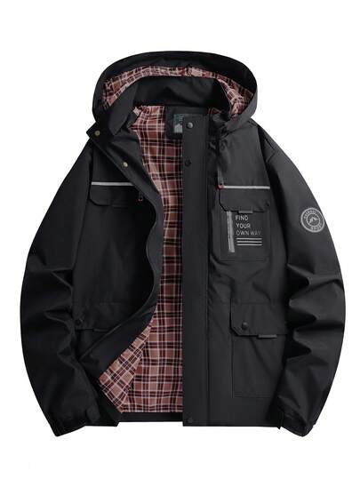 Men's Sports Jacket Windbreaker, Outdoor Travel Hiking Softshell Jacket, Spring & Autumn