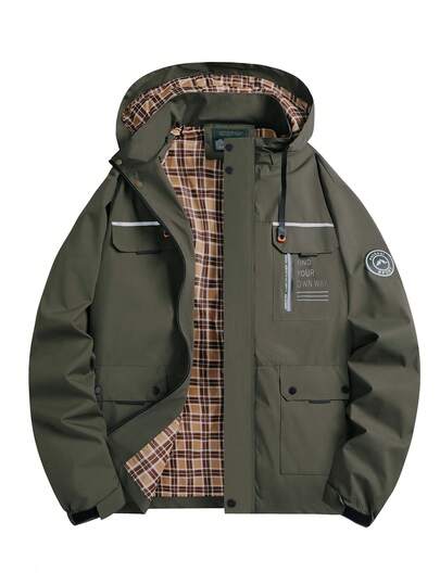 Men's Sports Jacket Windbreaker, Outdoor Travel Hiking Softshell Jacket, Spring & Autumn