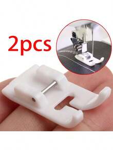 2 piezas universal Prensatelas para máquina de coser Set para doméstico multifuncional Máquina de coser ( incluido simple con antiadherente pie , unido & dobladillo pie ) - Blanco - Ver 7