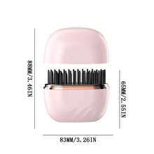 Mini Hair Straightener, Cordless Mini Hair Straightener & Hot Comb 2-In-1,Rechargeable 2000mAh Fast Heating Styling Tool, For Travel & Quick Styling, Perfect Gift For Teens, Students, Travelers, Valentine's Day & Christmas,Pink - Pink - View 5