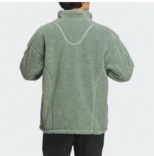 Adidas Unisex minimalistische Jacke mit warmem Stehkragen - Grün - Übersicht 3