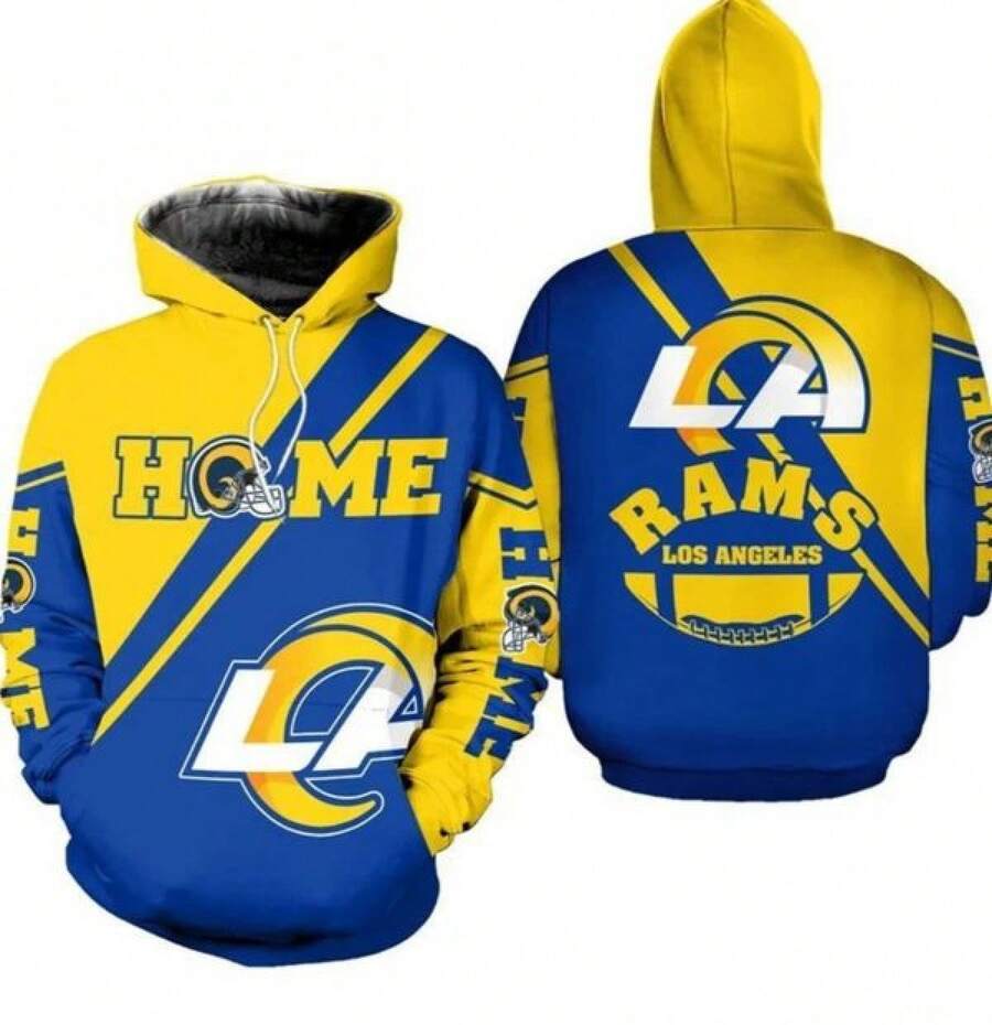 Los Angeles Rams Home Football Gift For Fan 3D Hoodie - 風格1 - 查看 1
