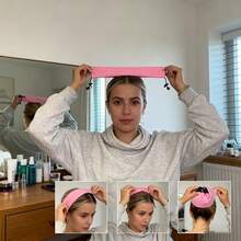 Reusable Adjustable Crown Shower Cap For Long Hair - Waterproof Shower Cap Protects Hairstyles Like Ponytail, Quick Hair Root Refresh For Shower, Gym, Travel, Pool, Beach, Time-Saving