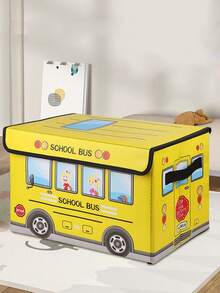 1pc Cartoon Toy Storage Box, Clothing Sorting Box, Car Pattern Cartoon Car Storage Box Can Be Folded Office Dormitory Clothing Storage Box, Waterproof And Moisture-Proof Students' Tools Snack Storage Box, Home Storage Stool Can Be Folded Storage Box ﻿ - Multicolor - View 19