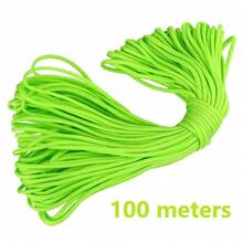 10/100米/包迷彩七股伞绳，多用途户外露营应急求生绳，适用于帐篷、捆绑、登山、手链编织、牵引绳、晾衣绳、DIY绳 - 彩色 - 查看 60