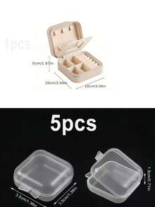 Caja para joyería, caja de baratijas, caja de almacenamiento de collares, aretes y pulseras, soporte para broches/brazaletes/anillos, estuche de joyería portátil para viajes - Joyero - Ver 8
