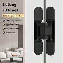 1pc Three-Dimensional Adjustable Cross Hinge Hidden Hinge Invisible Door Closure - Multicolor - View 2