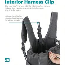 PZW Outward Hound PupPak - Transportador Frontal Para Perro Mediano Gris Mochila Para Mascotas Pequeñas De Hasta 20 Libras Correas Acolchadas Malla Transpirable Resistente Al Agua Clip De Seguridad3883 - Địu em bé phía trước màu xám trung bình - Xem 5