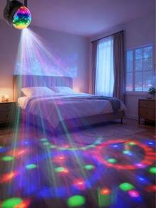 Colorful LED Mini Stage Light - USB Powered, Rotating Magic Ball For KTV & Christmas Deco - Multicolor - View 7