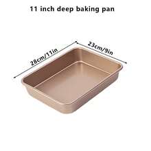 9/11/13-Inch Non-Stick Deep Cake Pan With Extra Height For Baking Chiffon Cake, Swiss Roll, Cookies, Bread, Biscuits, And More, Home Kitchen Bakeware For Baking Cakes - Rectangular Deep Cake Plate - View 13