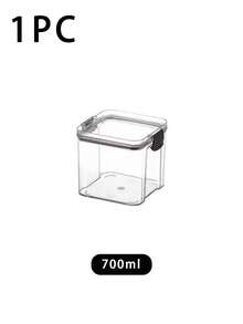 1 件装厨房冰箱透明塑料谷物容器，密封罐储物盒，不适用于洗碗机，不适用于微波炉 - 無色 - 查看 11