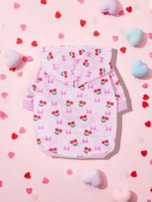 LUCKIE LABO Áo hoodie/áo nỉ họa tiết hoa anh đào màu hồng nhạt, dễ thương và giản dị, thích hợp cho chó nhỏ như Chihuahua, dùng được cả trong nhà và ngoài trời. - Màu Hồng baby - Xem 5