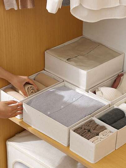 1/3 chiếc, Hộp đựng đồ không dệt bằng ván giặt gia cố, Hộp nhỏ ngăn kéo, Hộp đựng đồ gấp gọn trong tủ quần áo, Hộp đựng đồ lót, Hộp phân loại đồ lộn xộn trên bàn làm việc