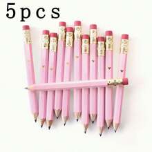 9pcs Elegant Pink Mini Pencils - 0.7mm Lead, Pre-Sharpened With Erasers, 4 Inch (Pink, Girly Style), Suitable For Gifts, Parties, Daily Use, Drawing, Art Supplies, Modern Design, Office Stationery, Fashion Stationery, Crafted From Select Wood, Creative Professionals, School Supplies, Office, Gifts, Back To School, Bridal Shower Decor, Games And Educational - Baby Pink - View 13