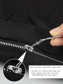 1/5pcs Heart-Shaped Multi-Purpose Metal Detachable Zipper Pulls Replacement Zipper Head Repair Kit, Suitable For Luggage, Handbags, Backpacks, Jackets - Multicolor - View 3