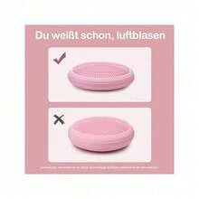 Inflatable Yoga Balance Pad - PVC Textured Fitness Equipment, Enhancing Core Strength, Balance, And Ankle Stability, Convenient Storage - Pink - View 3